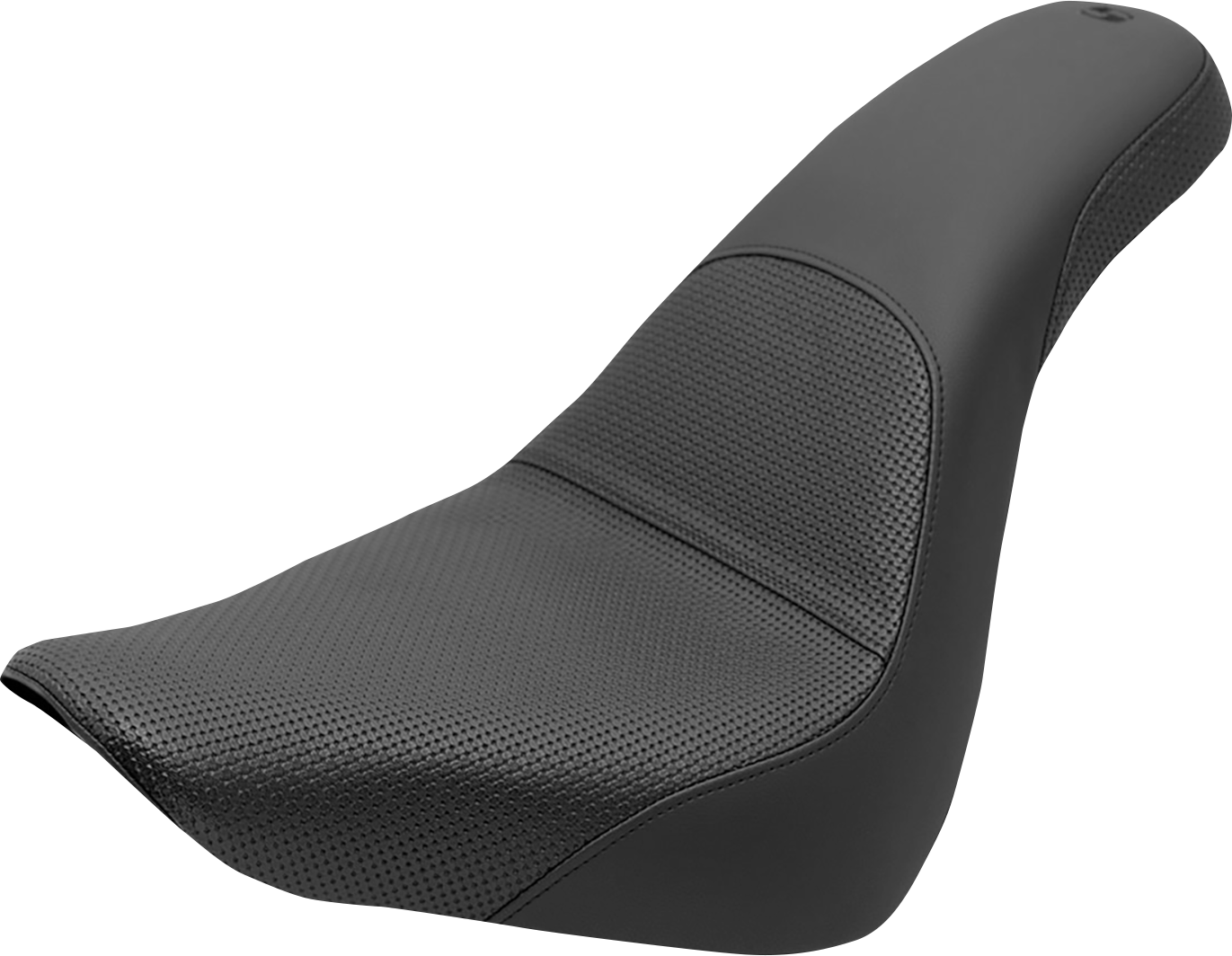 Bill's Exhausts SADDLEMEN Profiler Basket-weave black motorcycle seat, sleek design with detailed stitching for comfort and style