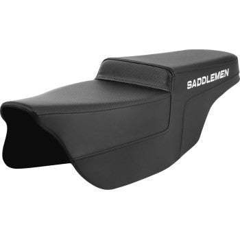 Black SADDLEMEN Racing Seat for FLHX and FLTR motorcycles, model RACE80807B, designed for enhanced comfort and performance.