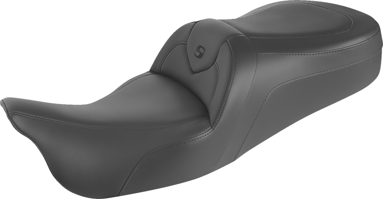 SADDLEMEN RoadSofa Seat - Without Backrest - Black w/Black Stitching - Trikes 808-07B-187T - Howling Moto