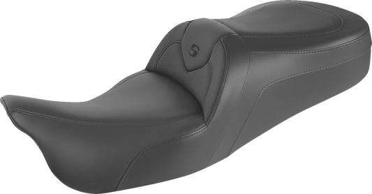 SADDLEMEN RoadSofa Seat - Without Backrest - Black w/Black Stitching - Trikes 808-07B-187T - Howling Moto