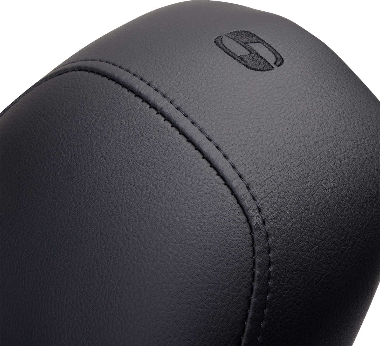 Black SADDLEMEN S3 Super Slammed Solo Seat for Harley bikes 2007-2017, shown in the image with sleek design and comfortable padding.
