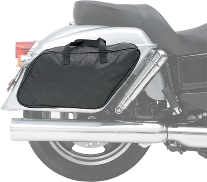 Bill's Exhausts Saddlemen saddlebag liner for FLD 3501-0759, designed for motorcycle seats and saddlebag storage capacity.