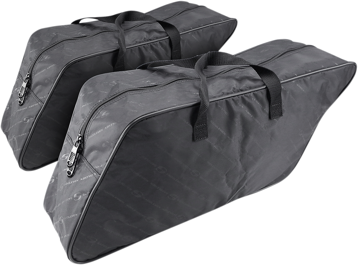 Water-resistant Saddlemen Saddlebag Liner for Harley-Davidson FLH, with durable 600D SaddleTuff™ fabric and seat compatibility.