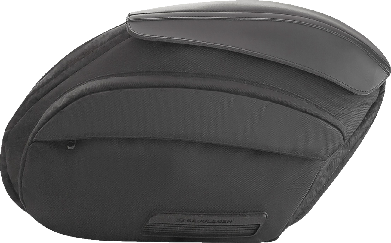 Bill's Exhausts Saddlebags for M8 Softail, saddlebag seats with durable leather and secure mounting for Harley-Davidson motorcycles.