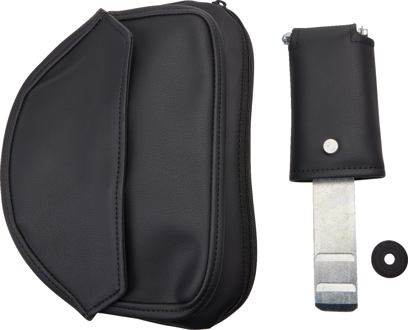 SADDLEMEN Seat - Explorer - With Backrest - Stitched - Black - FL/FX '06-'17 806-12-030 - Howling Moto