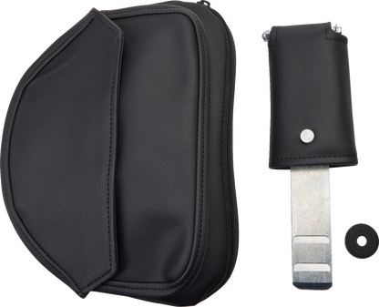 SADDLEMEN Seat - Explorer - With Backrest - Stitched - Black - FL/FX '06-'17 806-12-030 - Howling Moto