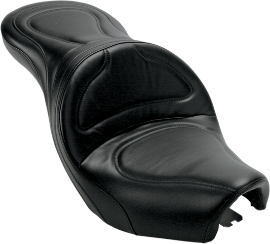 Black SADDLEMEN Explorer motorcycle seat without backrest, stitched design, compatible with VT750 ACE H3050JS.