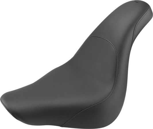 Black SADDLEMEN Profiler motorcycle seat with smooth finish, designed for comfort and style, compatible with FLFB/S models.