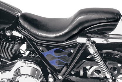 Bill's Exhausts Saddlemens Seat Profiler in black smooth finish designed for FXR motorcycles, providing comfortable seating.