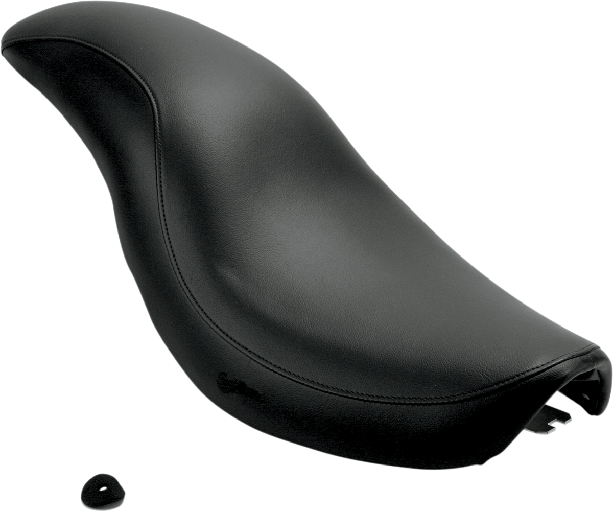 Black SADDLEMEN Profiler seat for 1100 Shadow motorcycle, smooth design, designed for comfortable riding.