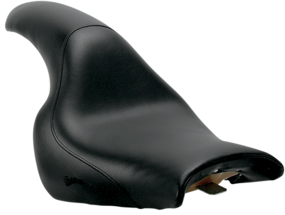 Black Saddlemens Profiler seat for VTX1300R/S motorcycle, smooth design, durable black upholstery, optimized for rider comfort