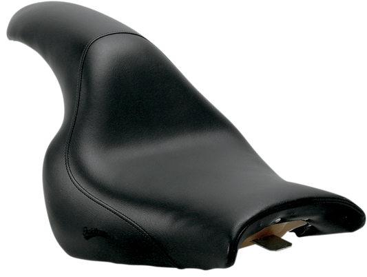 Black Saddlemens Profiler seat for VTX1300R/S motorcycle, smooth design, durable black upholstery, optimized for rider comfort
