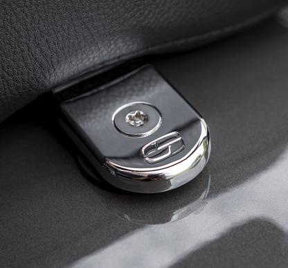 Chrome Saddlemen Security Seat Screw for motorcycle seats, designed for secure attachment and durability.