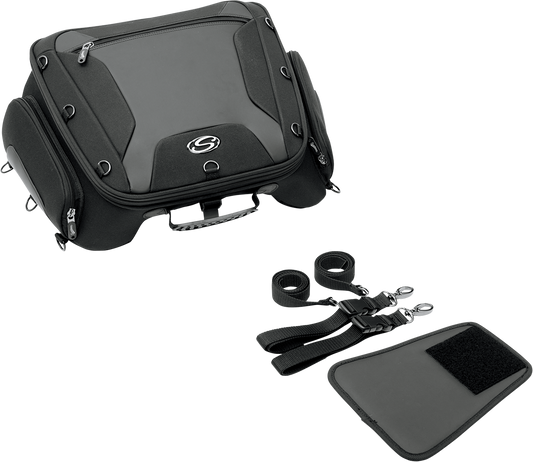 Bill's Exhausts Saddlemen Sport Tunnel Bag Wide seat for motorcycle, featuring durable construction and sleek design.