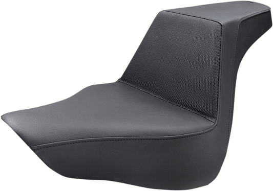 Black SADDLEMEN Step-Up Seat with gripper design for bikes, featuring a sleek style and comfortable cushioning.