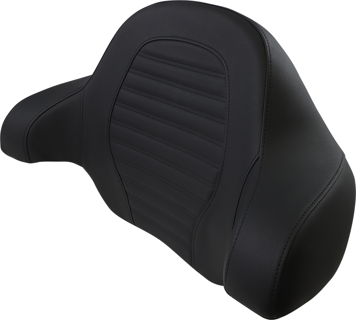 Bill's Exhausts SADDLEMEN Tour-Pak Backrest Pad Slim Roll & Pleat in black for Harley FL models 2014-2023, seat accessory