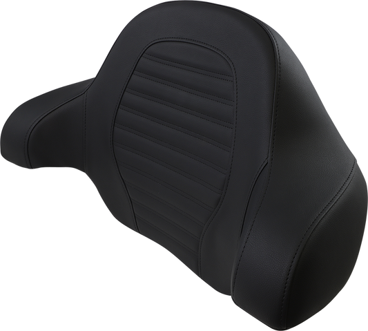 Bill's Exhausts SADDLEMEN Tour-Pak Backrest Pad Slim Roll & Pleat in black for Harley FL models 2014-2023, seat accessory