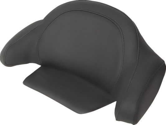 Saddlemens Tour-Pak RoadSofa seat in black with black stitching for FL models, designed for comfortable long rides.