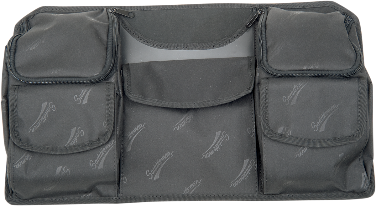 SADDLEMEN Trike trunk lid organizer by Bill's Exhausts, black storage seat accessory for motorcycle trikes.