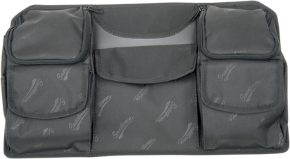 SADDLEMEN Trike trunk lid organizer by Bill's Exhausts, black storage seat accessory for motorcycle trikes.