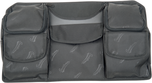 SADDLEMEN Trike trunk lid organizer by Bill's Exhausts, black storage seat accessory for motorcycle trikes.