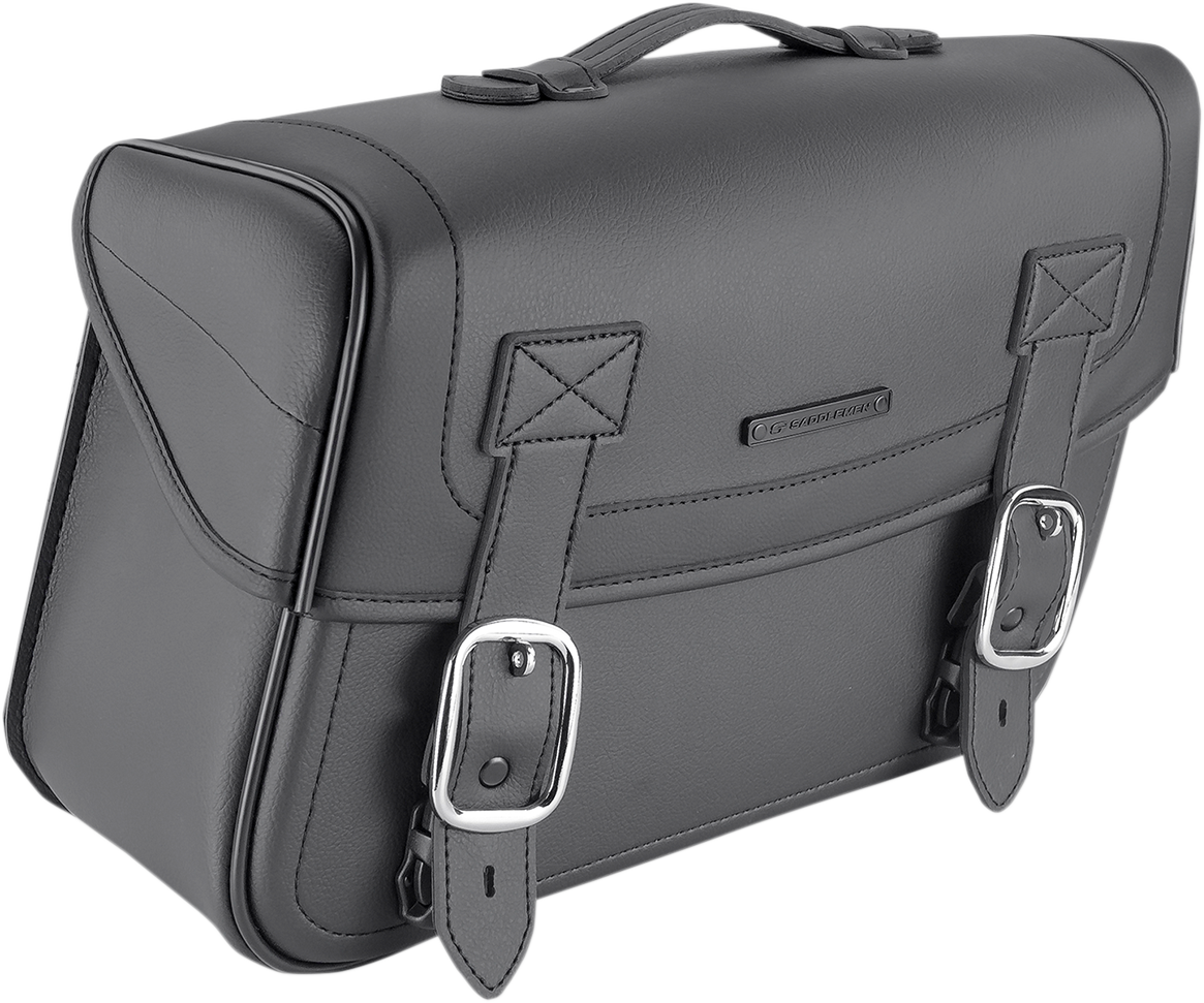 Universal Saddlebag for motorcycle seats by SADDLEMEN, featuring durable construction and secure attachment, from Bill's Exhausts.