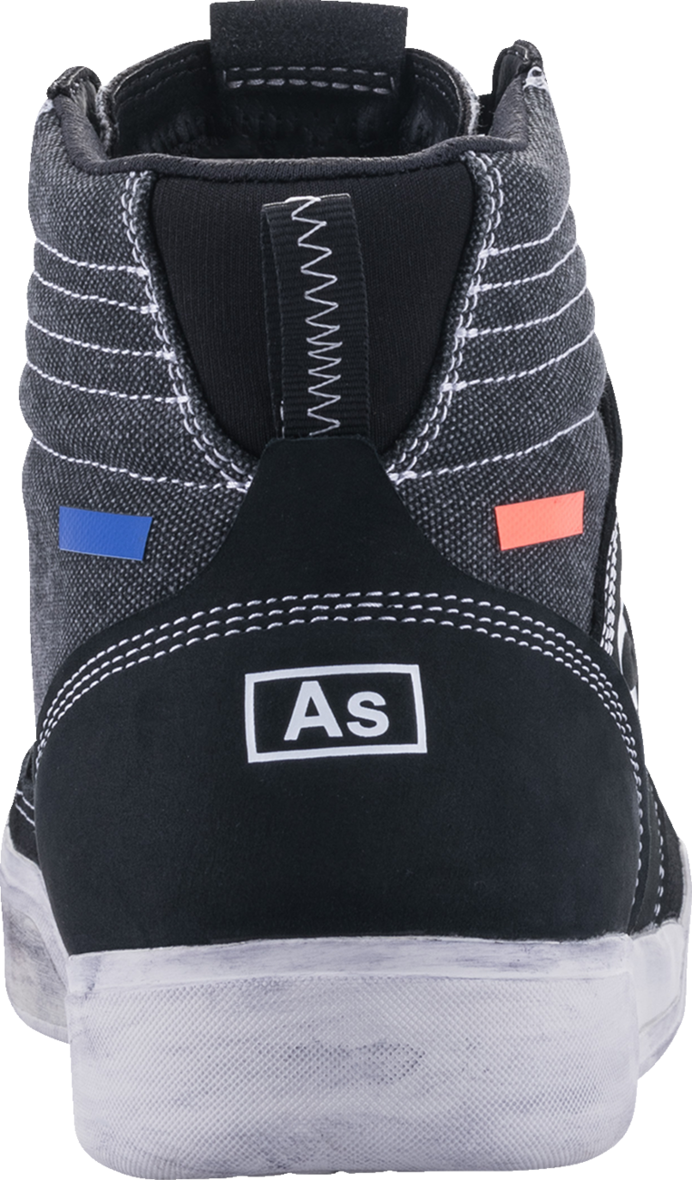 Alpinestars Ageless shoes in black and white, US size 14, featuring a sleek sporty design with white accents and durable sole.