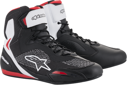 ALPINESTARS Faster-3 Rideknit® Shoes - Black/White/Red - US 7 2510319123-7 - Howling Moto