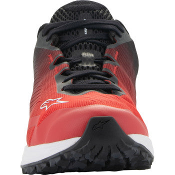 Alpinestars Meta Road V2 Shoes in red, black, and white, US 10.5, featuring sporty design and durable construction.