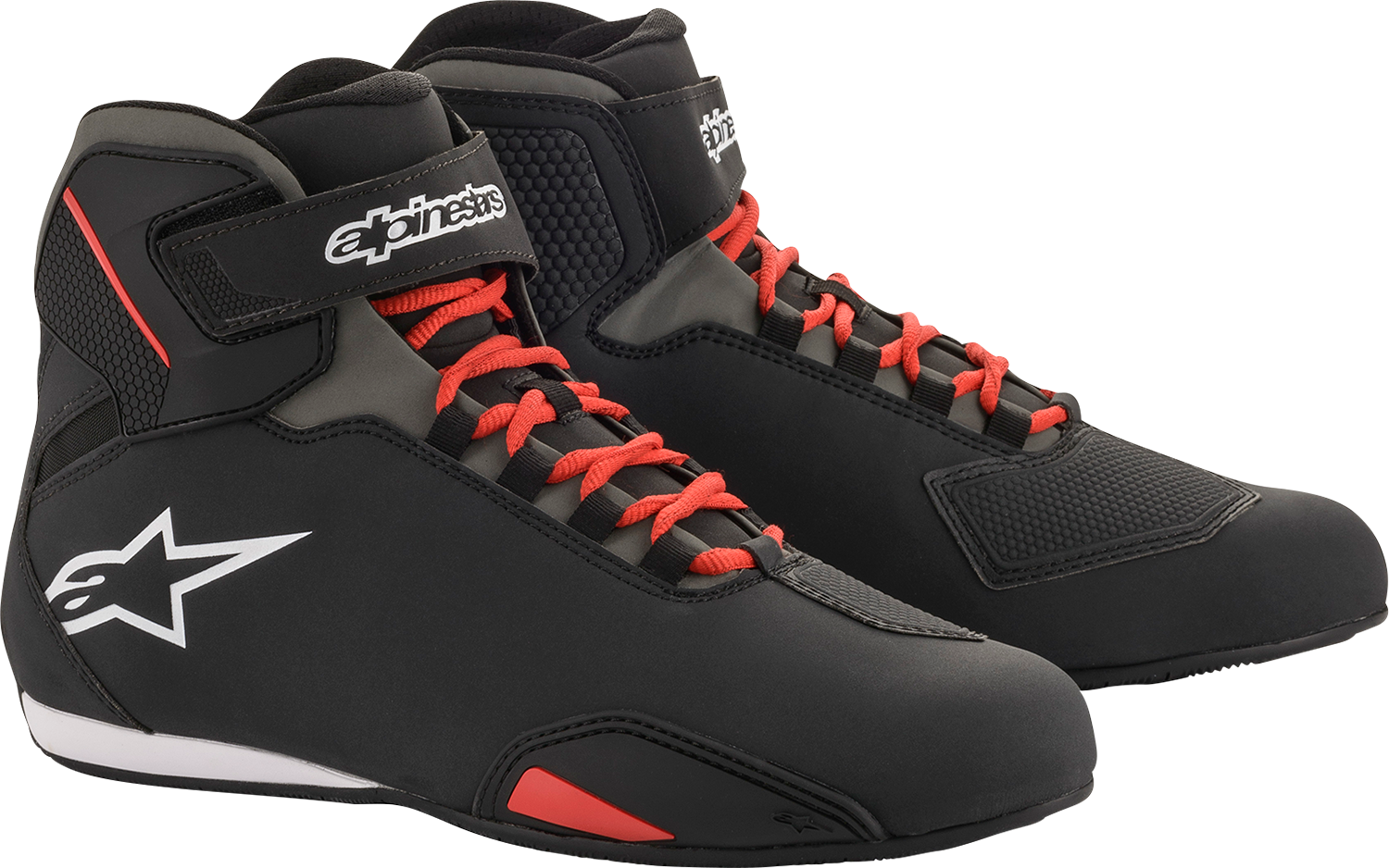 Alpinestars Sektor Shoes in black and red, US size 13, featuring sporty design and durable construction for active wear.