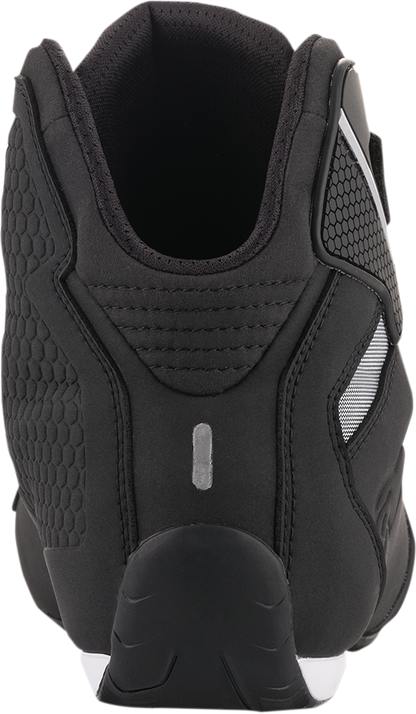 Black Alpinestars Sektor Shoes in US size 6.5, featuring sleek design and durable construction, displayed on a plain background.