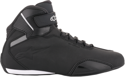 Alpinestars Sektor Shoes in black, US 8.5, featuring a sleek design and durable material for motorcycle riding.
