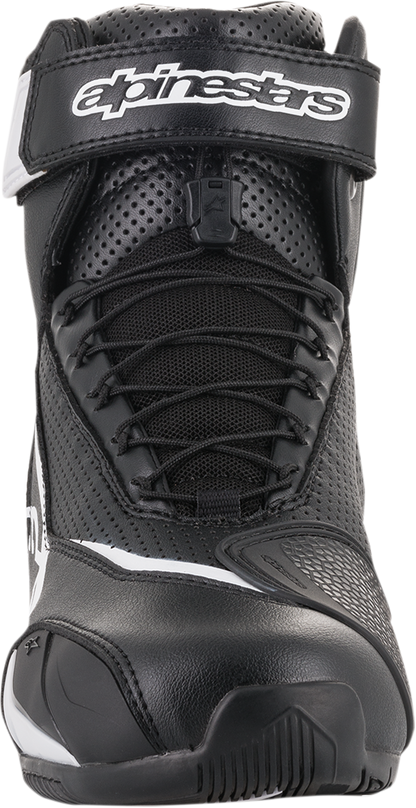 Alpinestars SP-1 v2 Vented Shoes in black and white, US 8 / EU 42, featuring breathable design and sporty style.