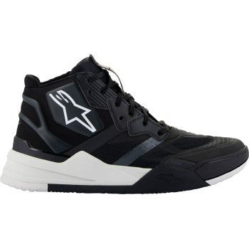 Alpinestars Speedflight black and white shoes in US size 13.5, featuring sleek design and sporty style.