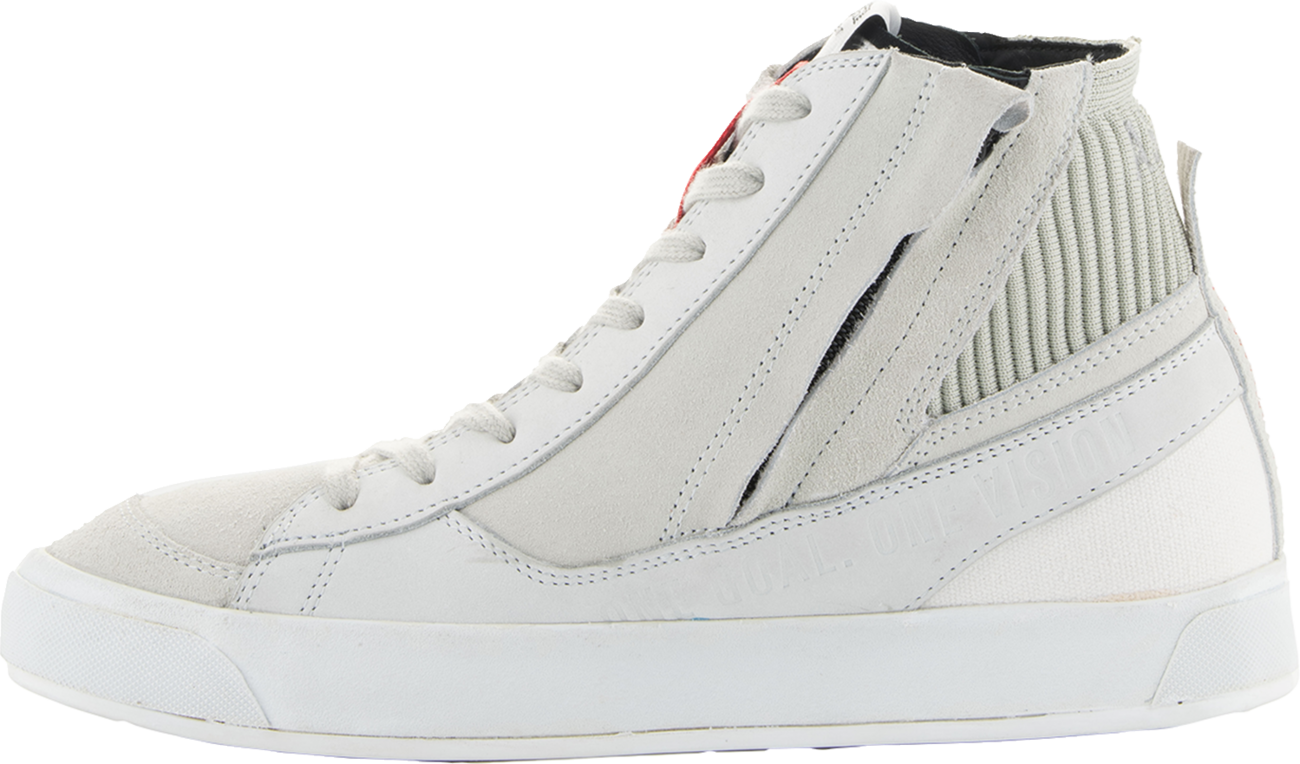 Alpinestars Stated shoes in white and gray, US size 10, featuring a sleek sporty design and durable sole.