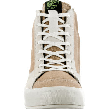 Alpinestars Stella Stated Podium Shoes in white and brown, US size 6, featuring sporty design and durable soles.