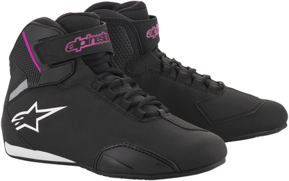 Alpinestars Women's Sektor Shoes in black and pink, US 6.5, featuring sporty design and durable construction.
