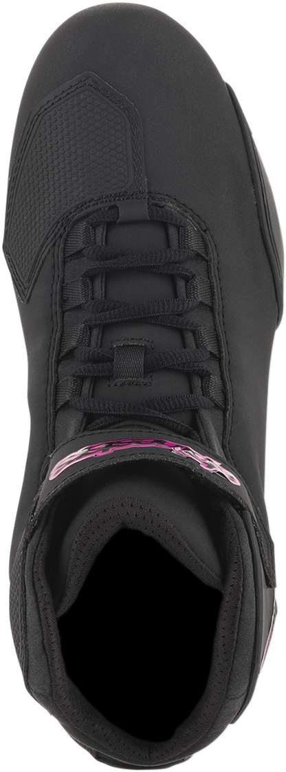 Alpinestars Women's Sektor Shoes in black and pink, US 6.5, featuring sporty design and durable sole, suitable for riding or casual wear.