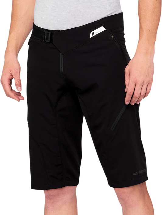 Black 100% Airmatic Shorts by Bill's Exhausts, US size 36, casual men's shorts with comfortable fit and modern style.