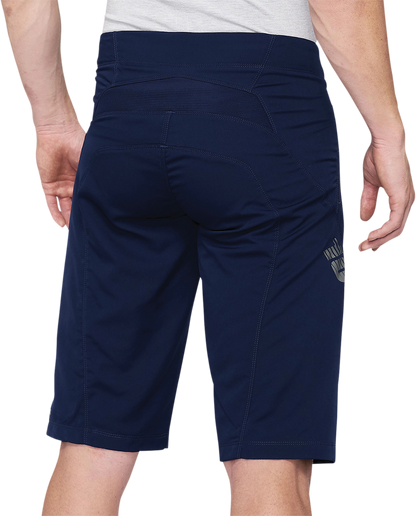 Bill's Exhausts 100% Airmatic Shorts in navy, US size 32, casual men's shorts with comfortable fit and stylish design.