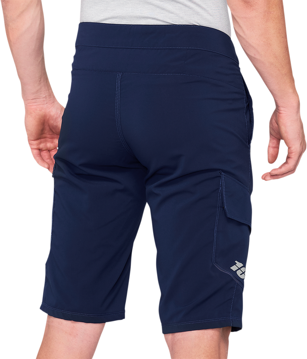 Bill's Exhausts Ridecamp Shorts in navy, US size 32, casual shorts with comfortable fit and durable fabric.