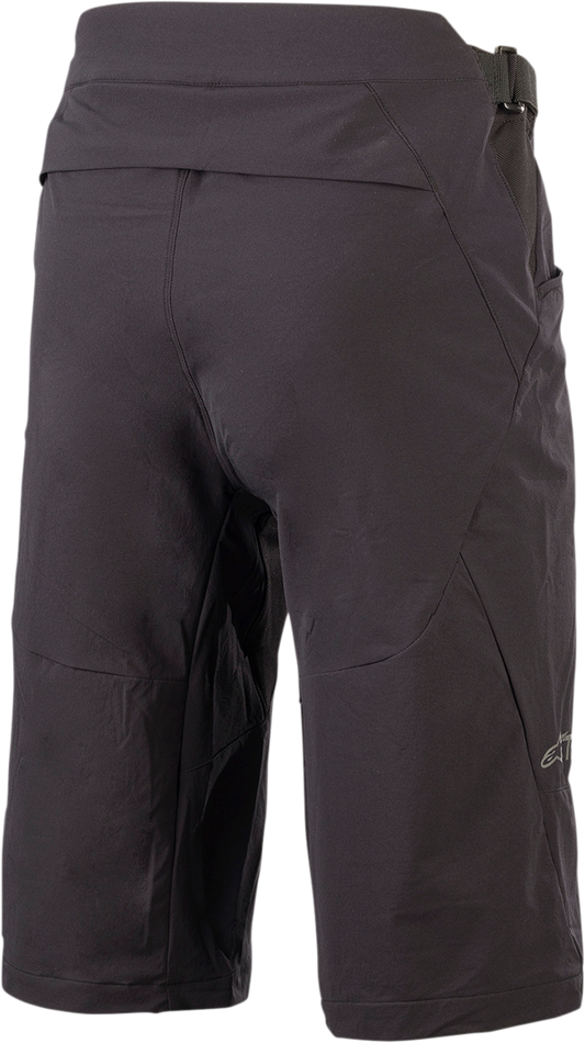 Alpinestars Drop 6.0 black shorts on a US size 36 mannequin, featuring a sporty design and branding details.