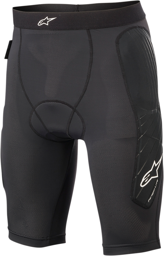 Alpinestars Paragon Lite black riding shorts in US 34 size, featuring a sleek, sporty design with logo details.