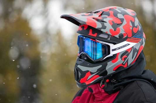 ARCTIVA Vibe Snow Goggles with Blue Mirror Lens by Bill's Exhausts, featuring a sleek design and reflective blue mirror finish.