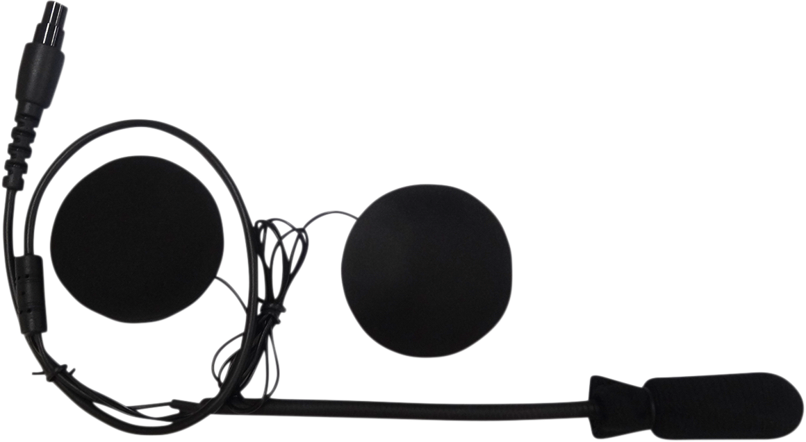 Bill's Exhausts NAVATLAS In-Helmet Headset NH100 speakers for motorcycle helmets, with in-ear audio components.