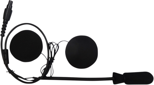 Bill's Exhausts NAVATLAS In-Helmet Headset NH100 speakers for motorcycle helmets, with in-ear audio components.