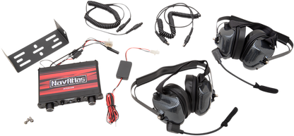Bill's Exhausts NAVATLAS Intercom System behind-the-head headset with speakers for clear communication.