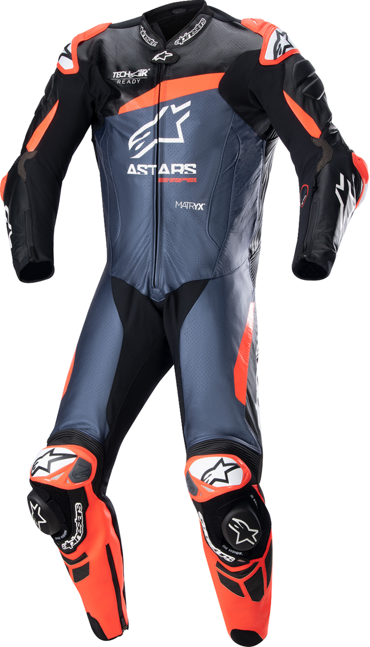 ALPINESTARS GP Plus v4 Leather Suit - Black/Red Fluo/Blue - US 40 / EU 50 3150523135750 - Howling Moto