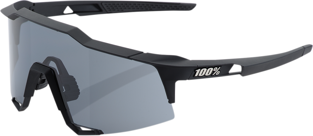 100% Speedcraft Sunglasses - Black - Smoke 60007-00001 - Howling Moto
