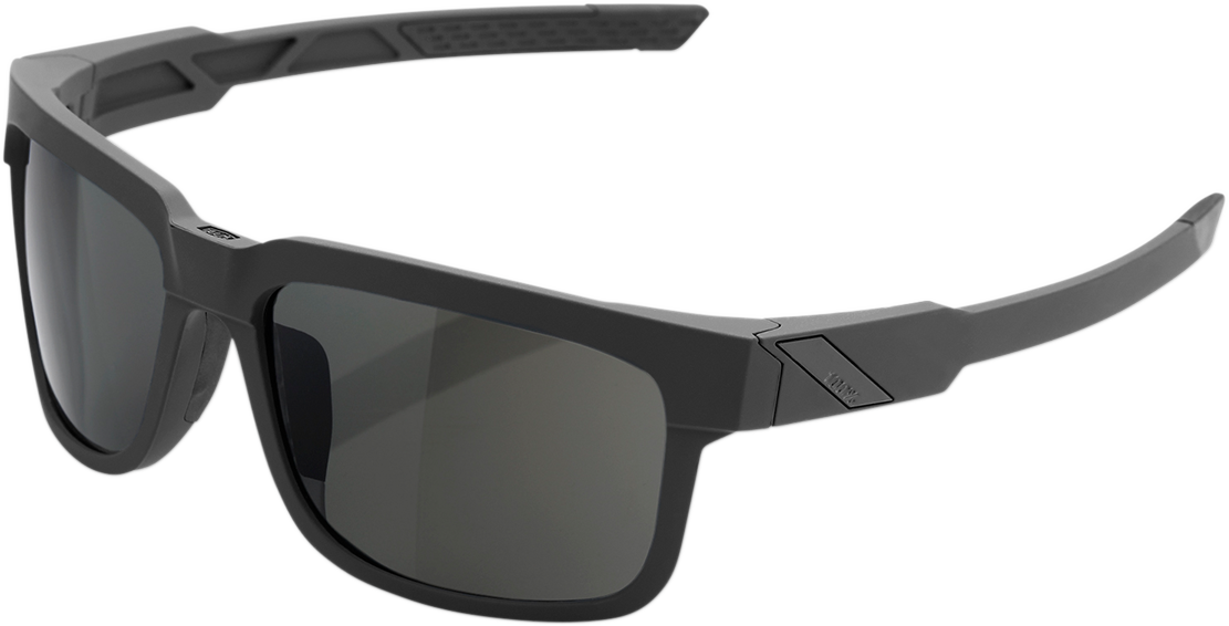 Bill's Exhausts 100% Type-S sunglasses in slate gray with PeakPolar lenses, featuring a sleek, modern design and durable frame.